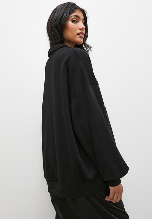 Superbalist - Half zip sweat - black