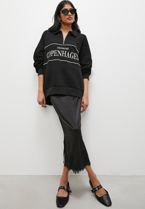 Superbalist - Half zip sweat - black