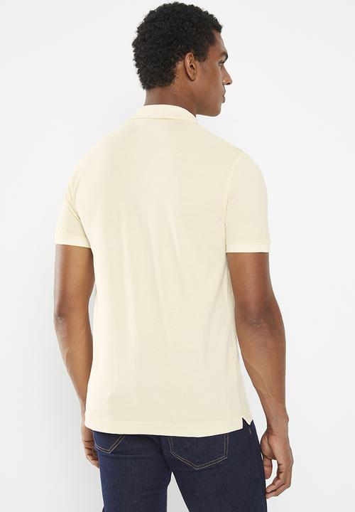 POLO - Mens pjc overdyed short sleeve golfer - ecru