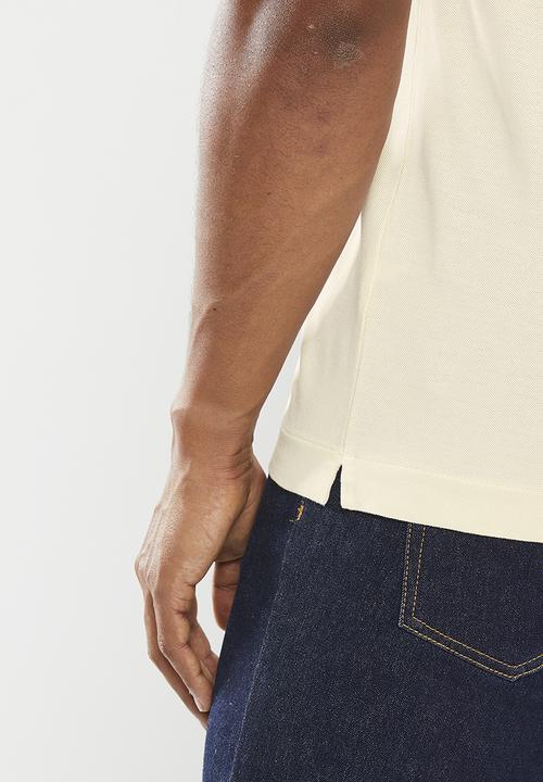 POLO - Mens pjc overdyed short sleeve golfer - ecru