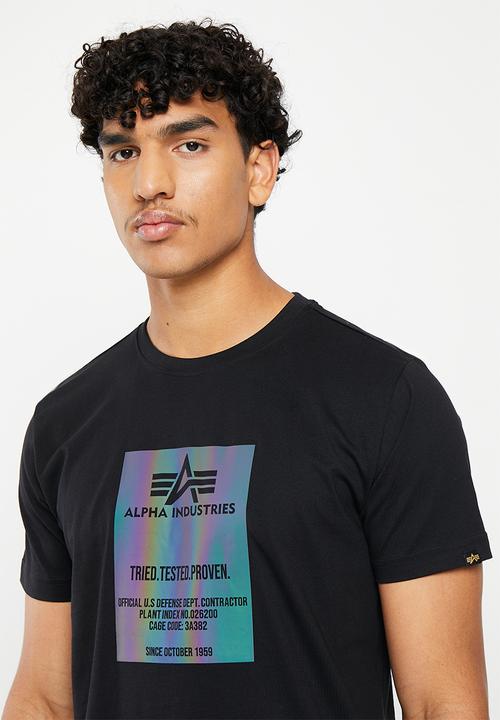 Alpha Industries - Rainbow block t - black