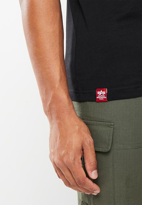 Alpha Industries - Rainbow block t - black