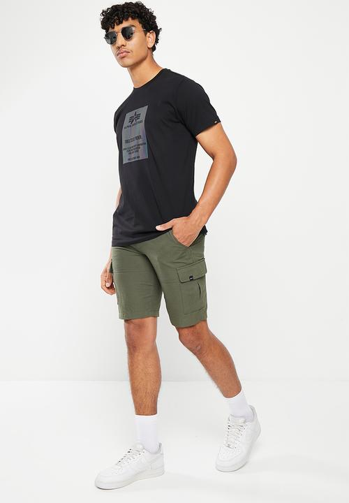 Alpha Industries - Rainbow block t - black
