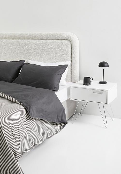 Hertex Haus - Cotton stripe bed set - charcoal