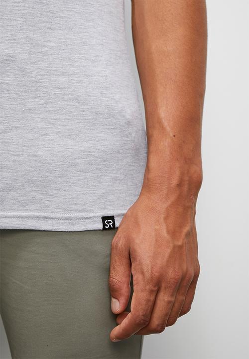 STYLE REPUBLIC - Big savings logo graphic tee - grey melange