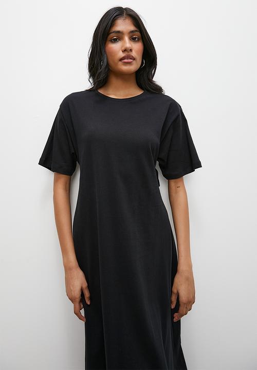 Superbalist - Openback knit midi dress - black