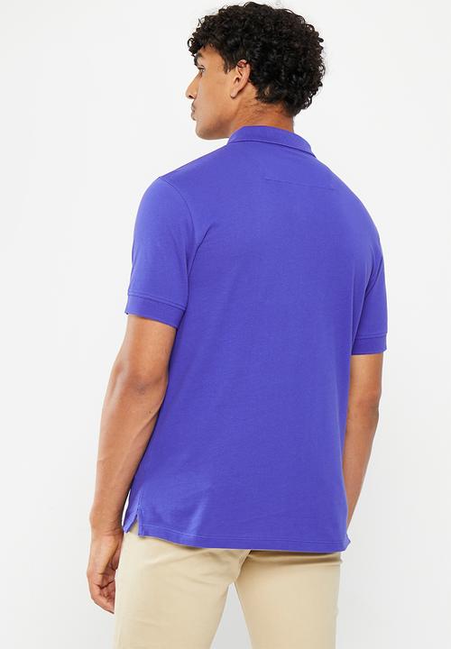 urban° - Mens urban core pique bio polished Golfer - Plain - royal blue