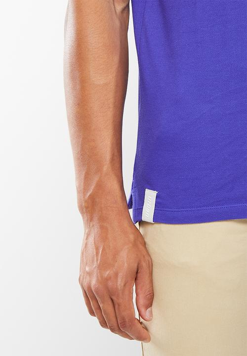 urban° - Mens urban core pique bio polished Golfer - Plain - royal blue