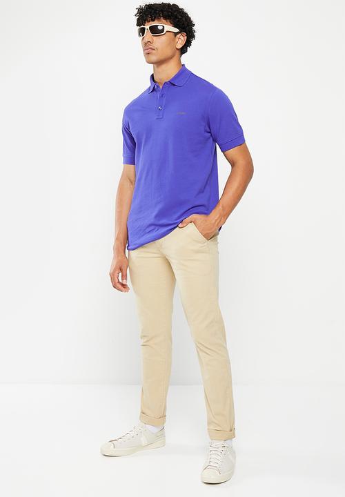 urban° - Mens urban core pique bio polished Golfer - Plain - royal blue