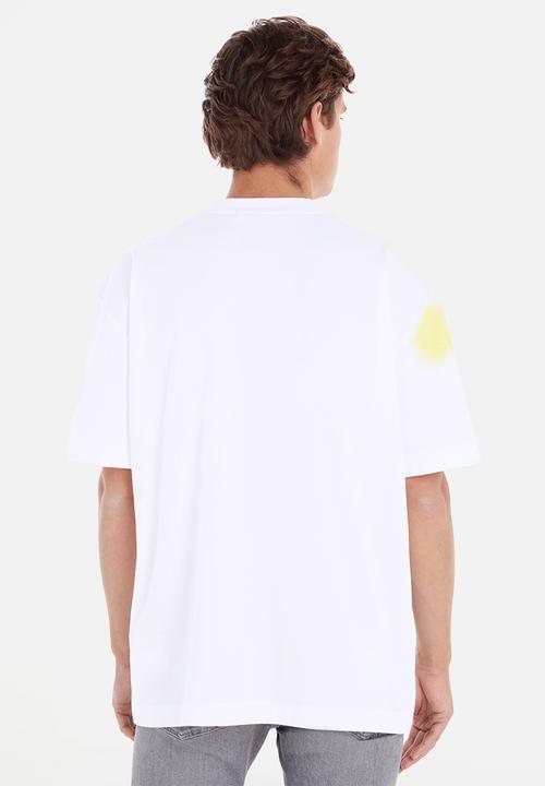Calvin Klein - Graphic spray print tee - bright white