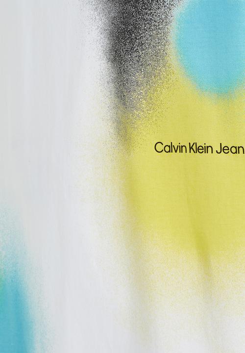 Calvin Klein - Graphic spray print tee - bright white