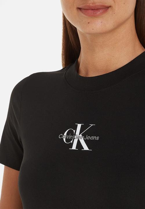 Calvin Klein - Monologo slim fit tee - ck black