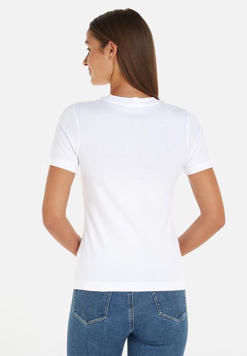 Calvin Klein - Monologo slim fit tee - bright white