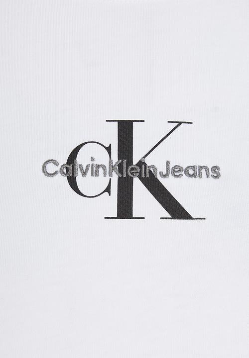 Calvin Klein - Monologo slim fit tee - bright white