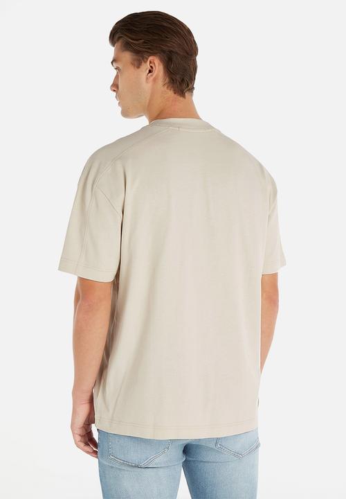 Calvin Klein - Monologo oversized tee - eggshell