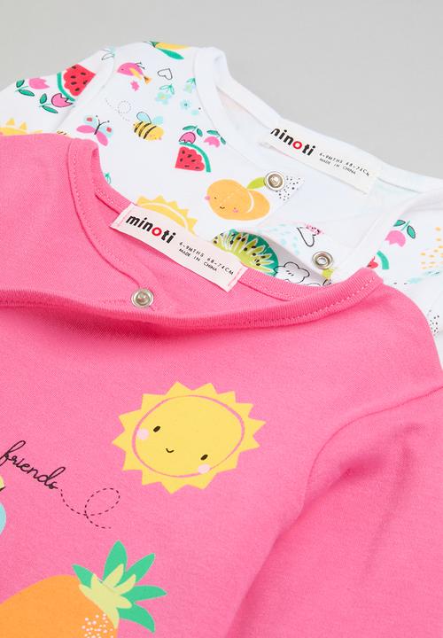 MINOTI - 2 pack sleepsuit - pink 1