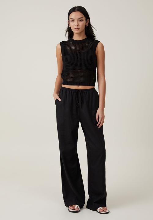 Cotton On - Cut out knit tank - black
