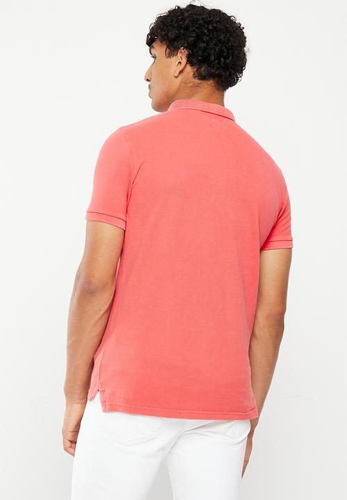 Superdry. - Vintage superstate polo - maldive pink