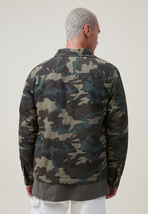 Cotton On - Utility trucker jacket - camo