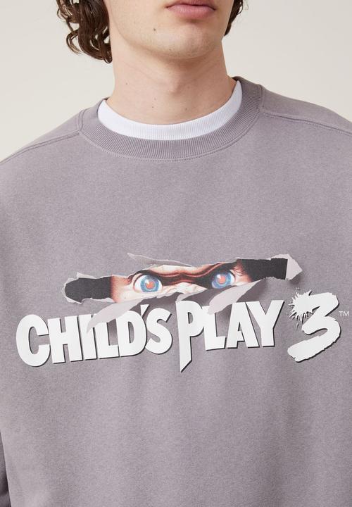 Cotton On - Halloween oversized sweater - lcn uni washed brick/childs play 3 - rip