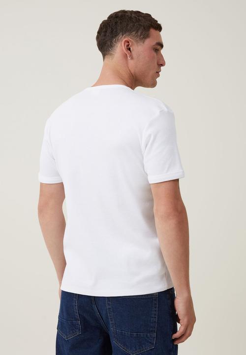Cotton On - Ribbed t-shirt - white