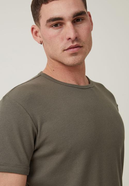 Cotton On - Ribbed t-shirt - military