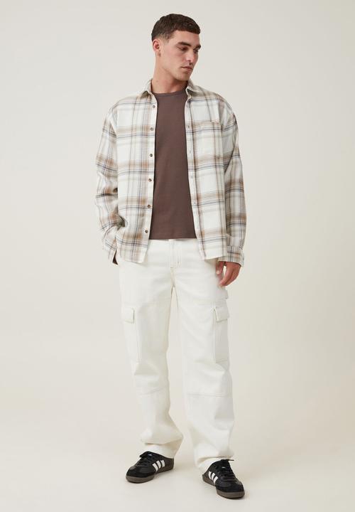 Cotton On - Ribbed t-shirt - washed chocolate