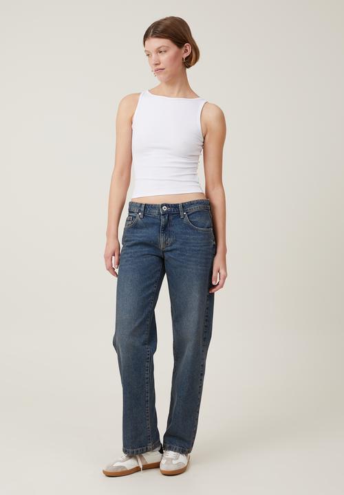 Cotton On - Madison boat neck tank - white