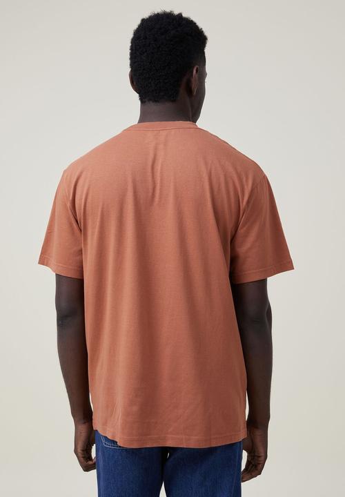 Cotton On - Organic longline t-shirt - terracotta 