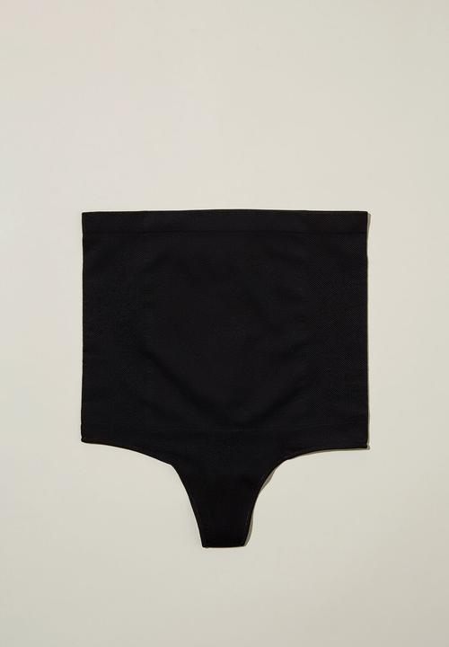 Cotton On - Seamless shapewear high waist g string brief - black