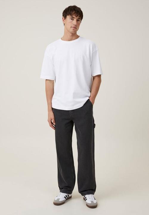 Cotton On - Baggy jean - worker stonewash black
