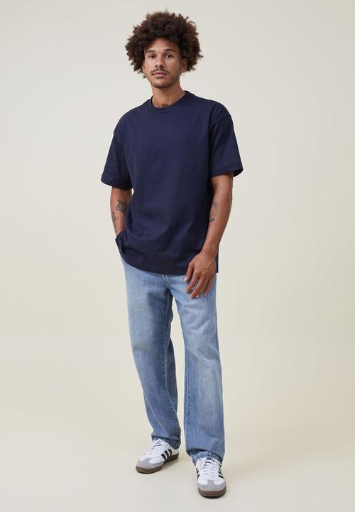 Cotton On - Box fit plain t-shirt - true navy