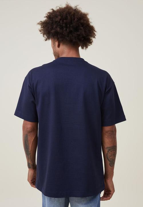 Cotton On - Box fit plain t-shirt - true navy