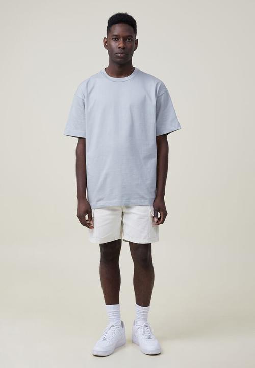 Cotton On - Box fit plain t-shirt - blue haze 