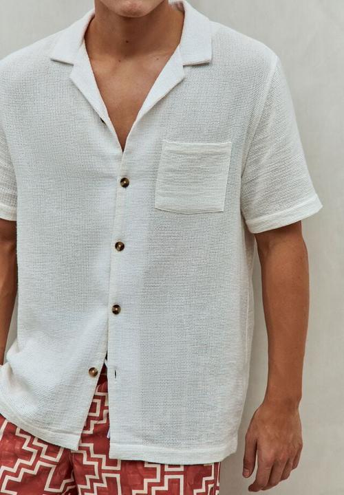 Cotton On - Palma short sleeve shirt - white