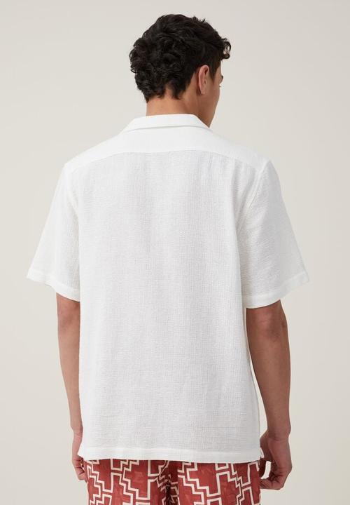 Cotton On - Palma short sleeve shirt - white