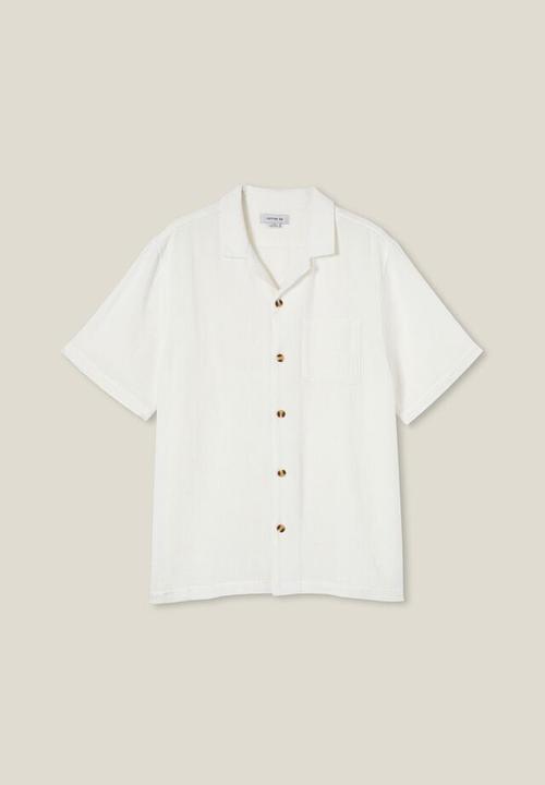 Cotton On - Palma short sleeve shirt - white