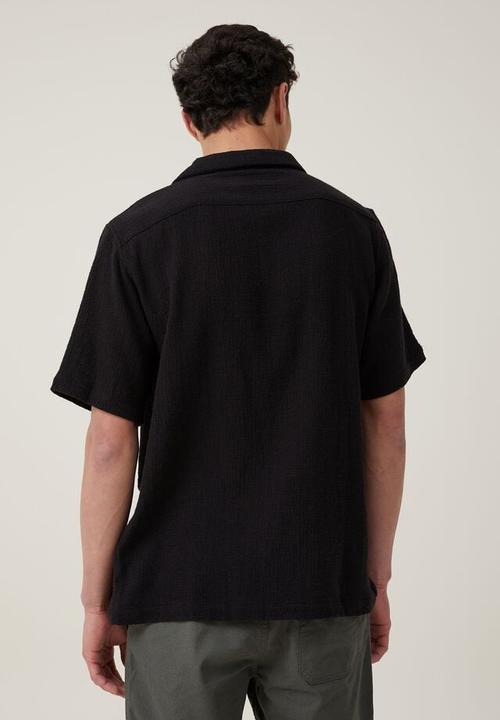 Cotton On - Palma short sleeve shirt - washed black 