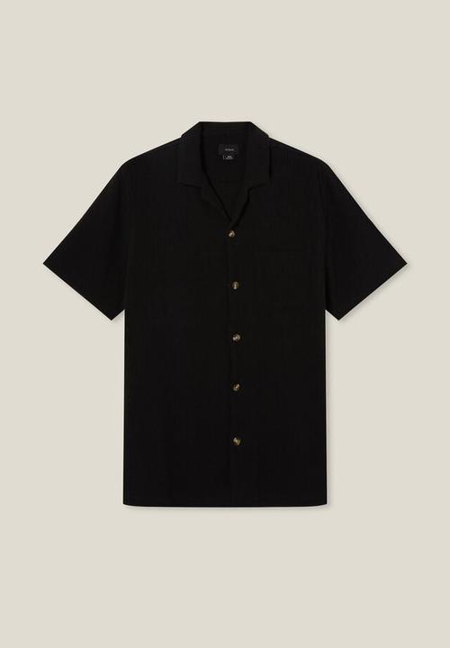 Cotton On - Palma short sleeve shirt - washed black 