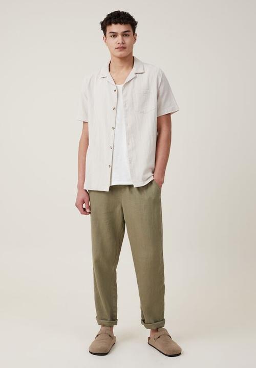 Cotton On - Linen pant - faded clover 
