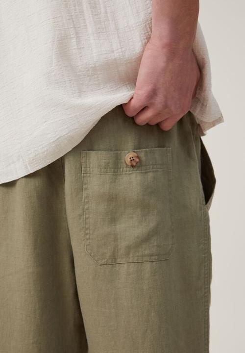 Cotton On - Linen pant - faded clover 