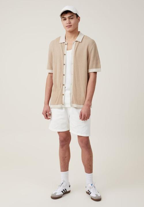 Cotton On - Pablo short sleeve shirt - stone border 