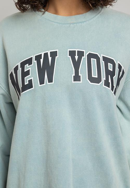 Daisy Street - Washed new york sweater - washed blue