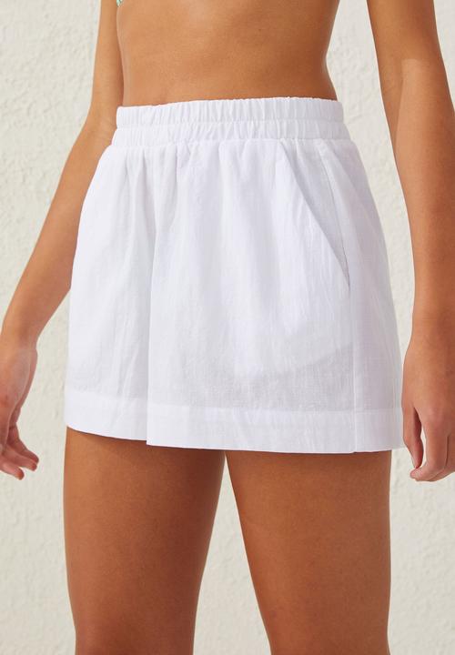 Cotton On - Relaxed beach short - white