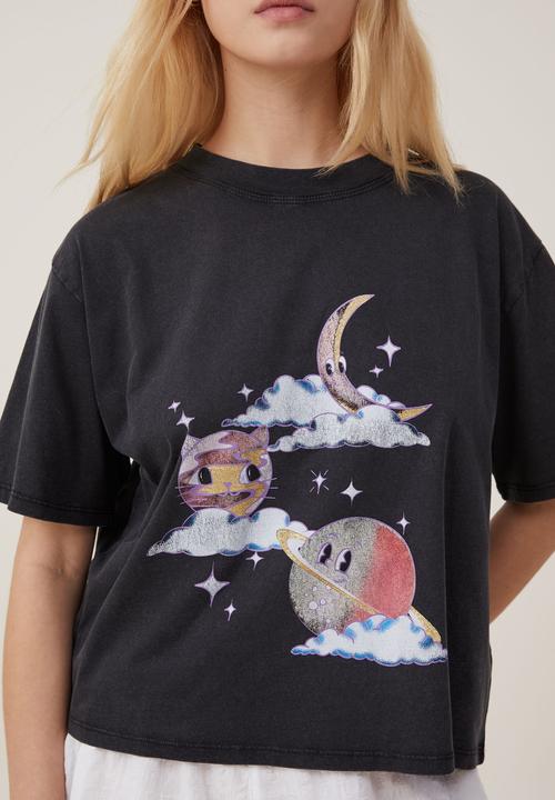 Cotton On - Jersey bed tee - celestial cat