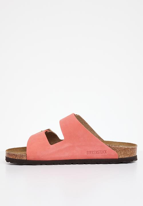 Birkenstock - Arizona split nubuck regular - mars red & sandcastle