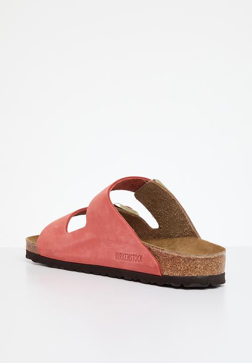 Birkenstock - Arizona split nubuck regular - mars red & sandcastle