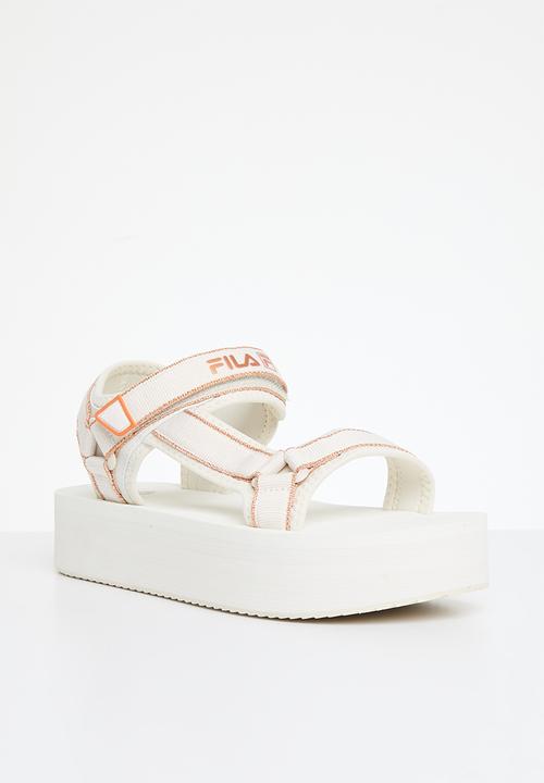 FILA - Luna metallic platform sandal - gardenia & rosegold
