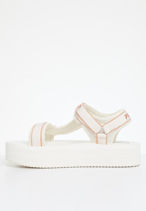 FILA - Luna metallic platform sandal - gardenia & rosegold