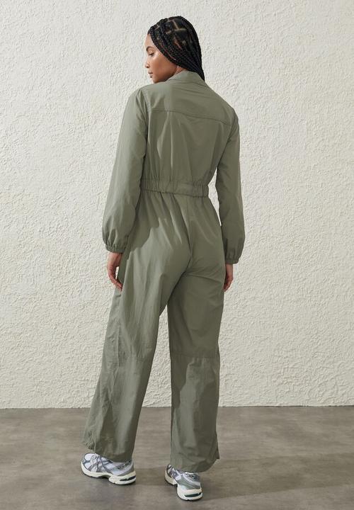 Cotton On - Active utility coverall - dusty khaki